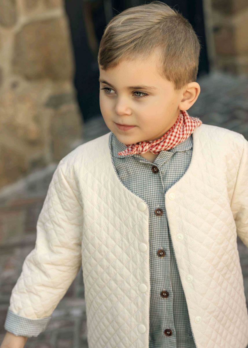 Reversible Jacket in Ink Checkered