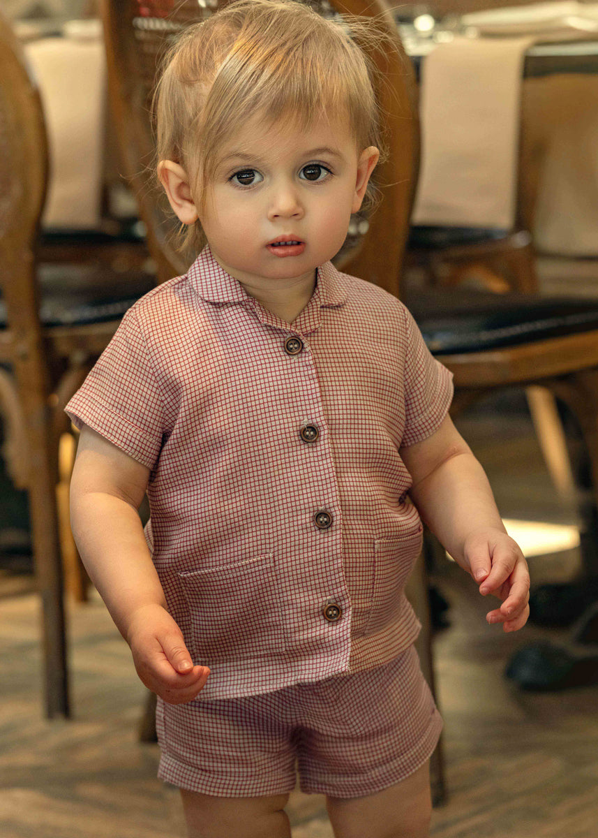 Checkered Boys Set in Brick