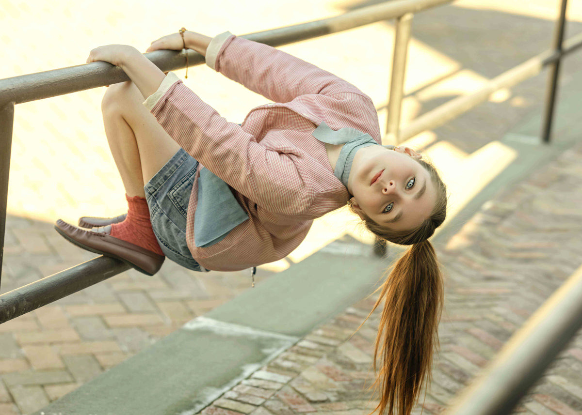 Reversible Jacket in Brick Checkered