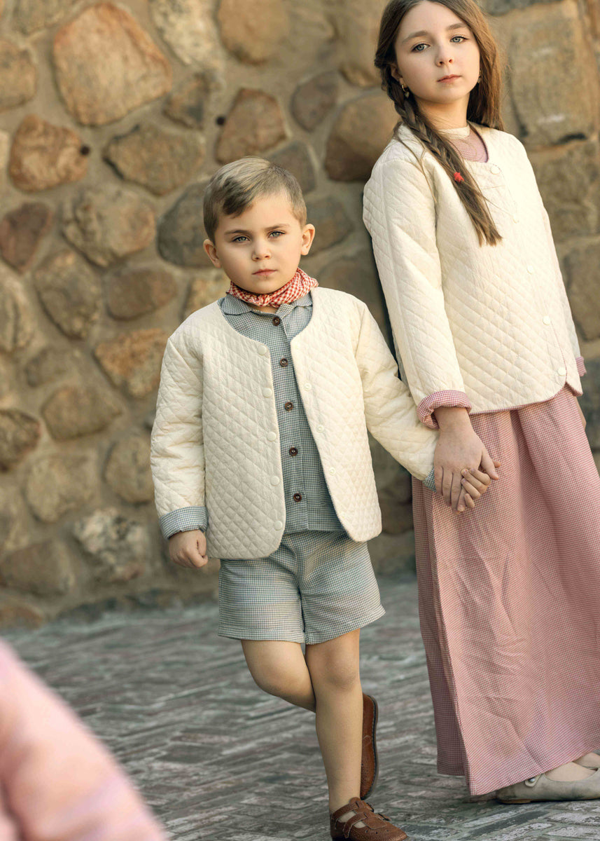 Reversible Jacket in Ink Checkered