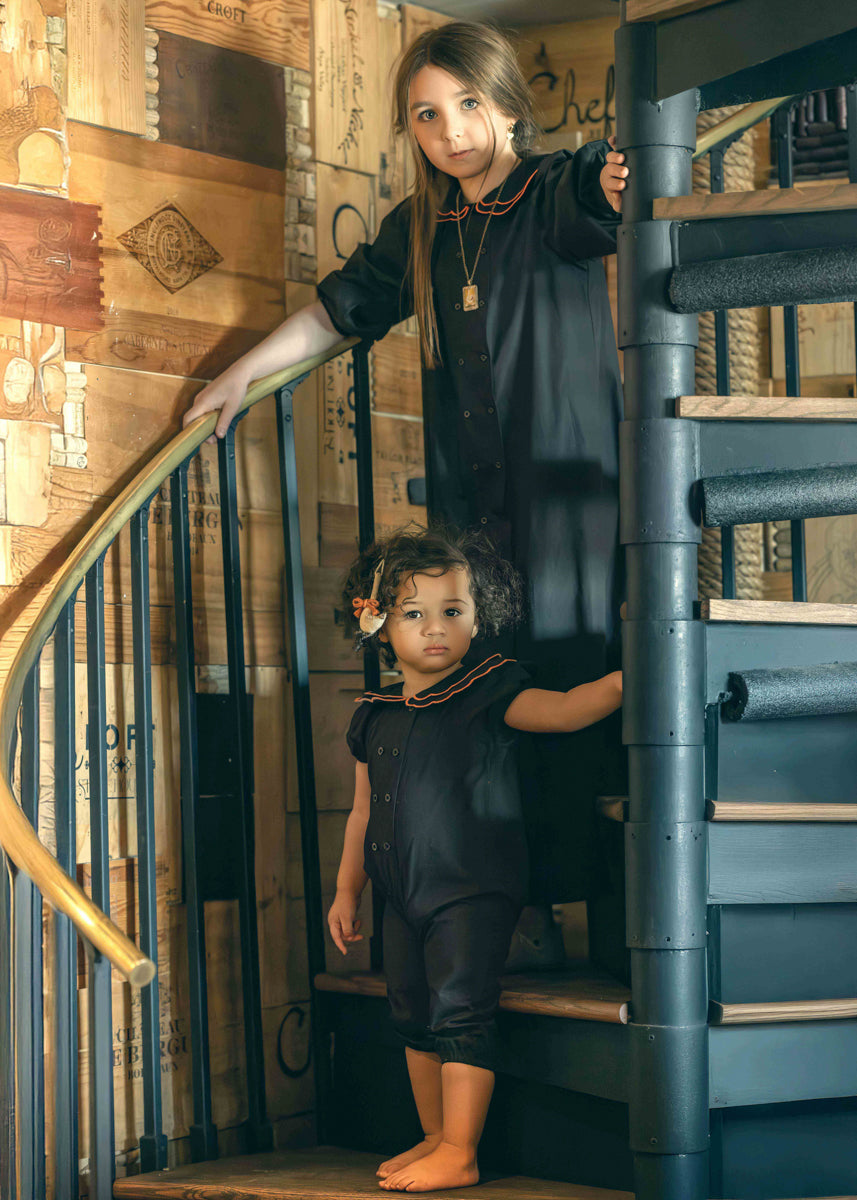 Double Collar Maxi With Orange Peel