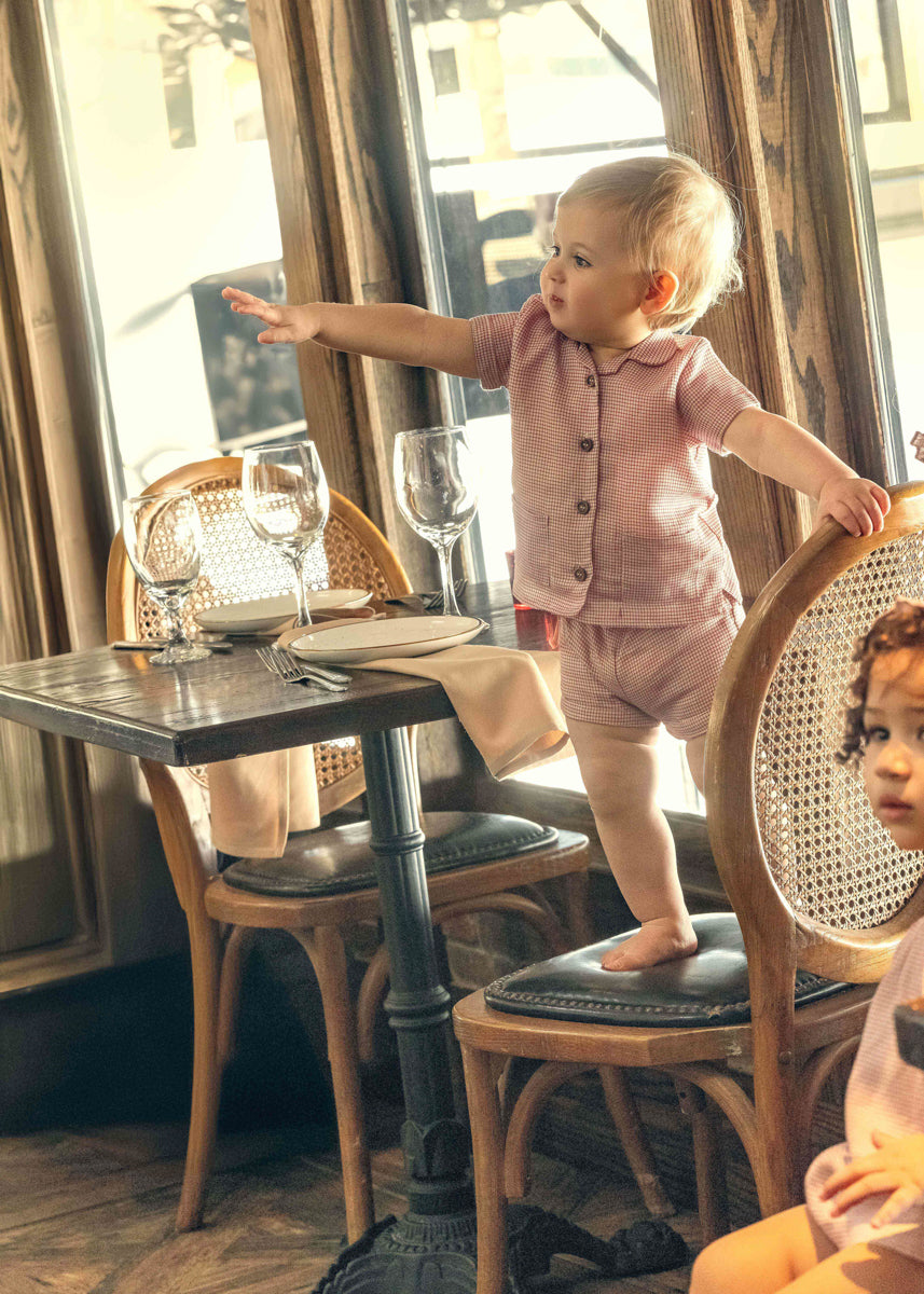 Checkered Boys Set in Brick