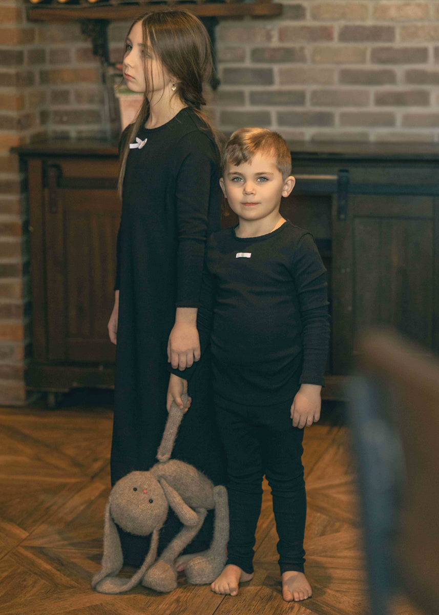 Pointelle Night set with Button