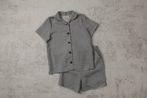 Checkered Boys Set in Ink