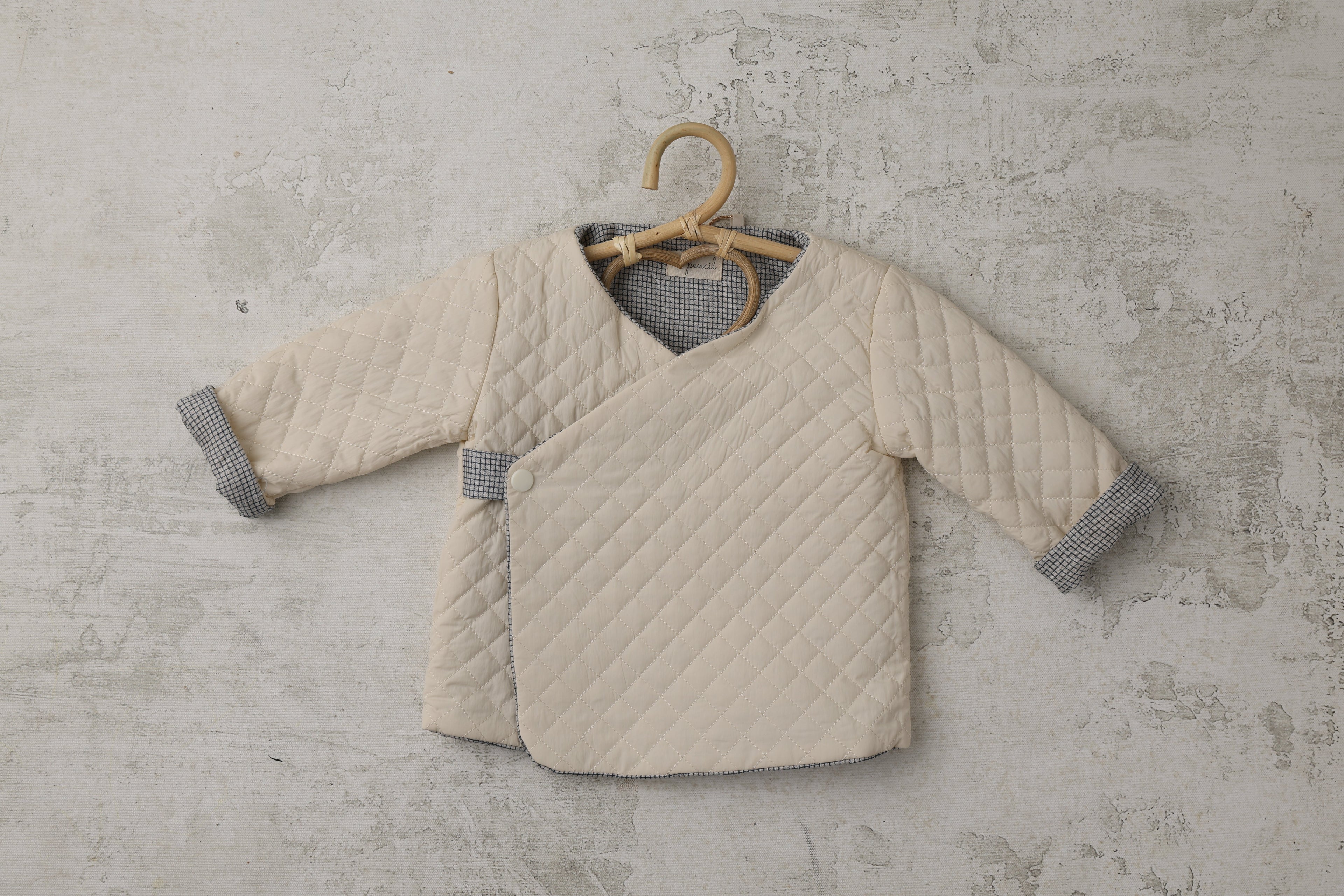 Wrap Jacket in Ink Checkered