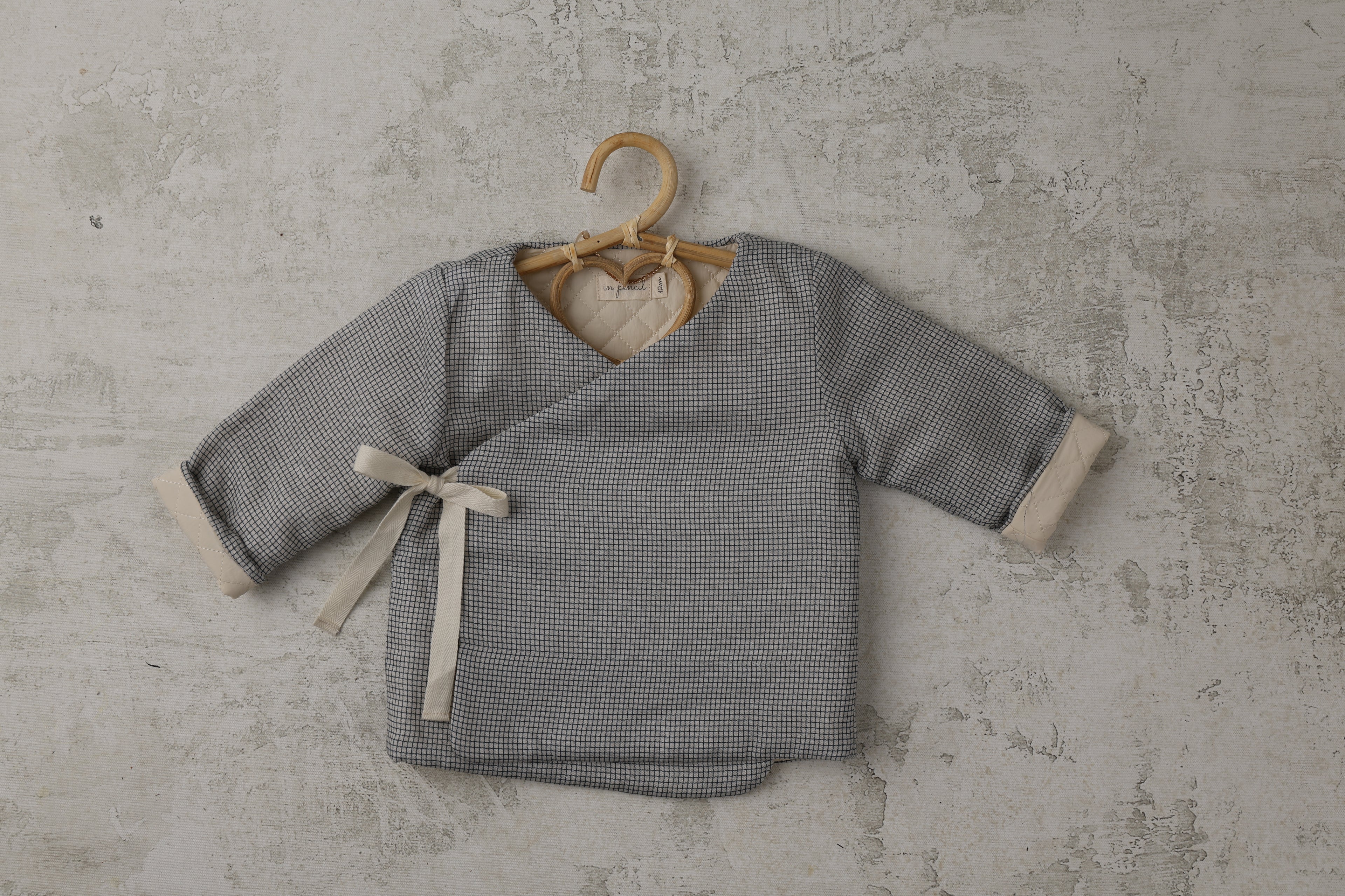 Wrap Jacket in Ink Checkered