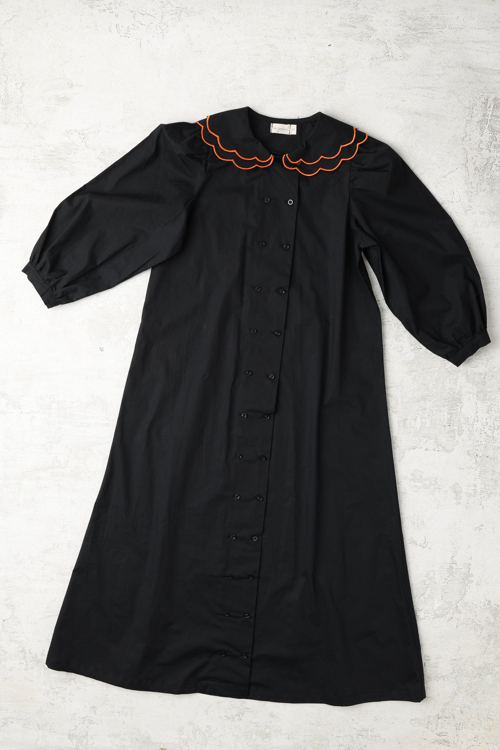 Double Collar Maxi With Orange Peel