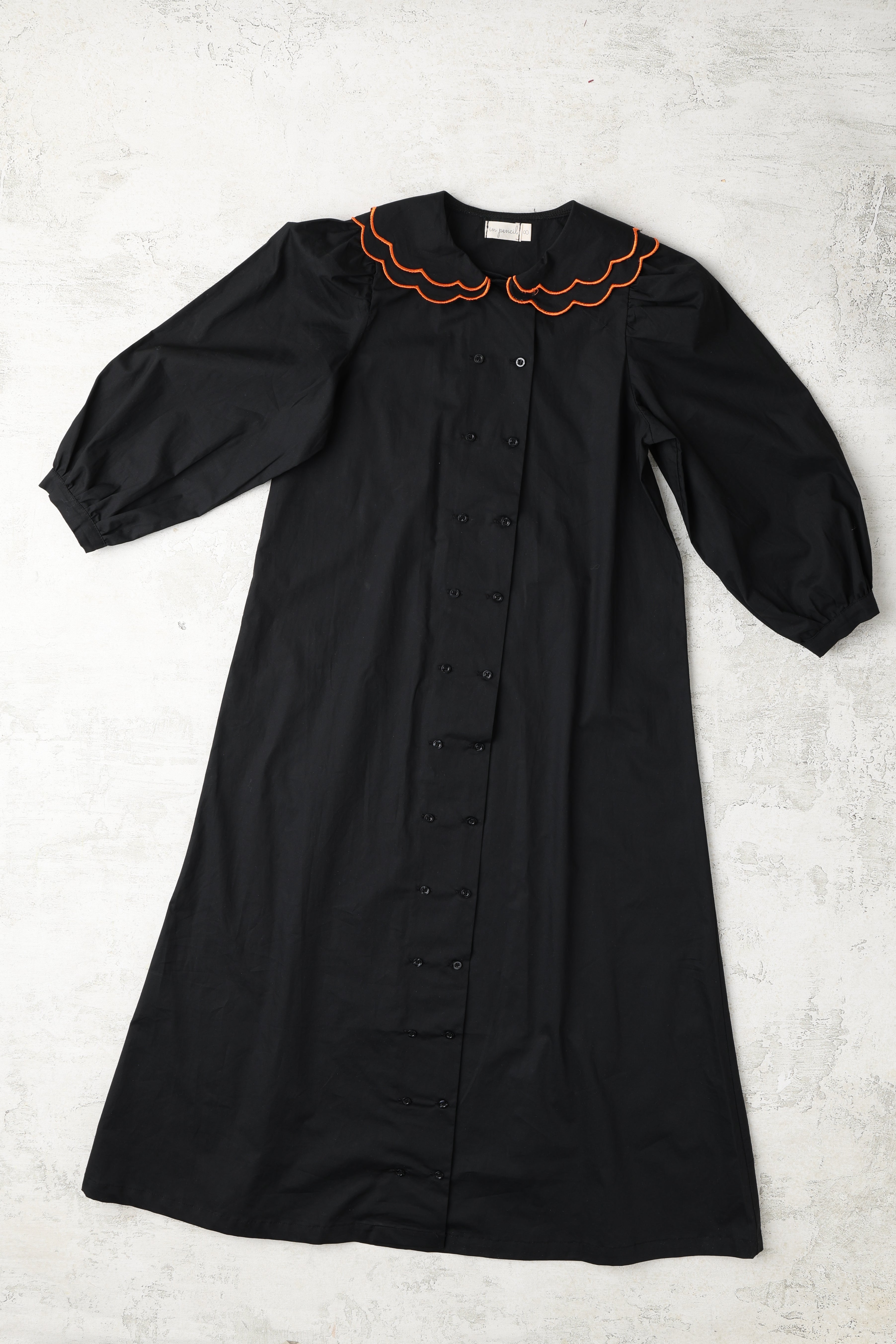 Double Collar Maxi With Orange Peel