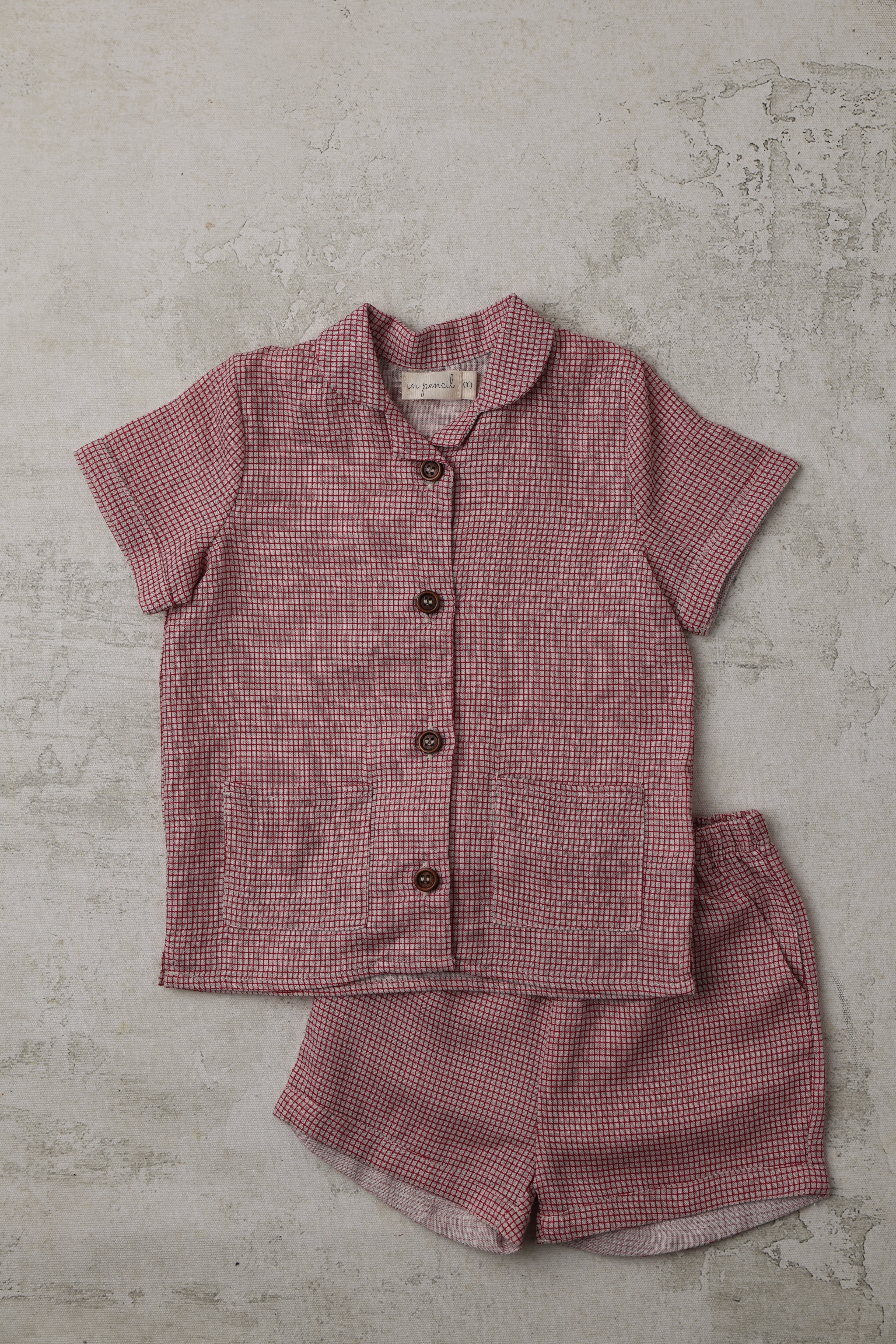 Checkered Boys Set in Brick