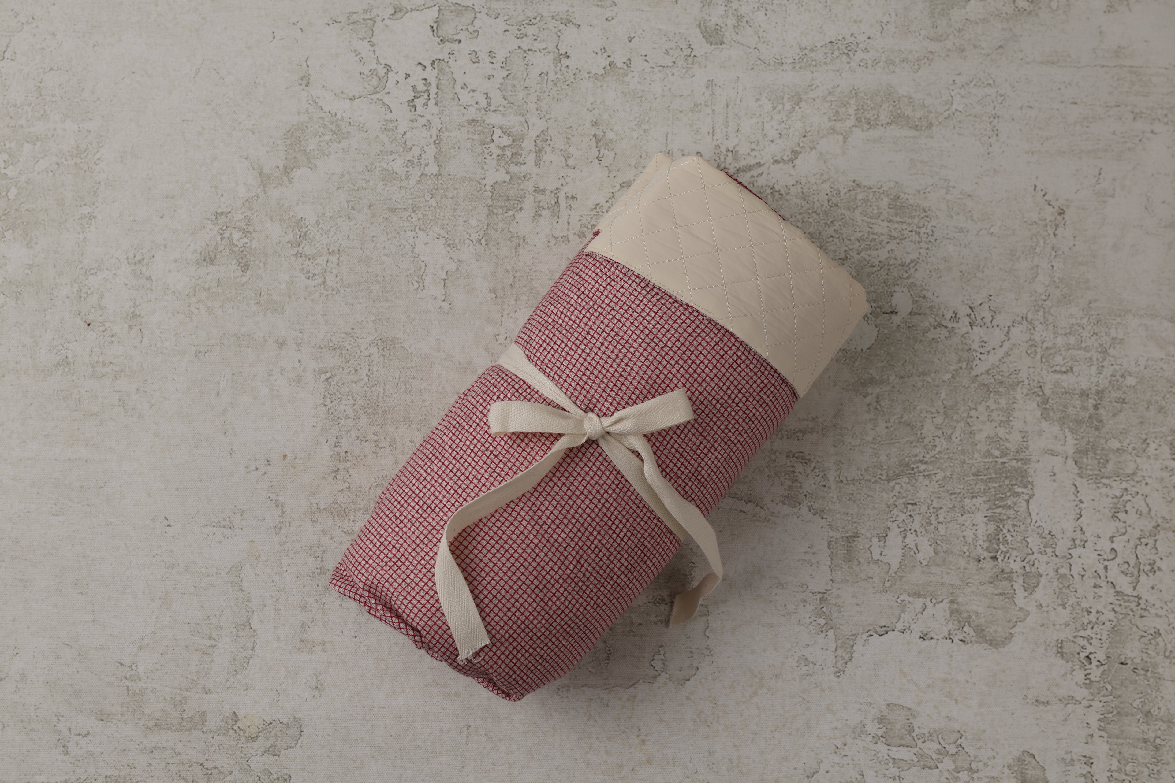 Quilted blanket in Brick Checkered