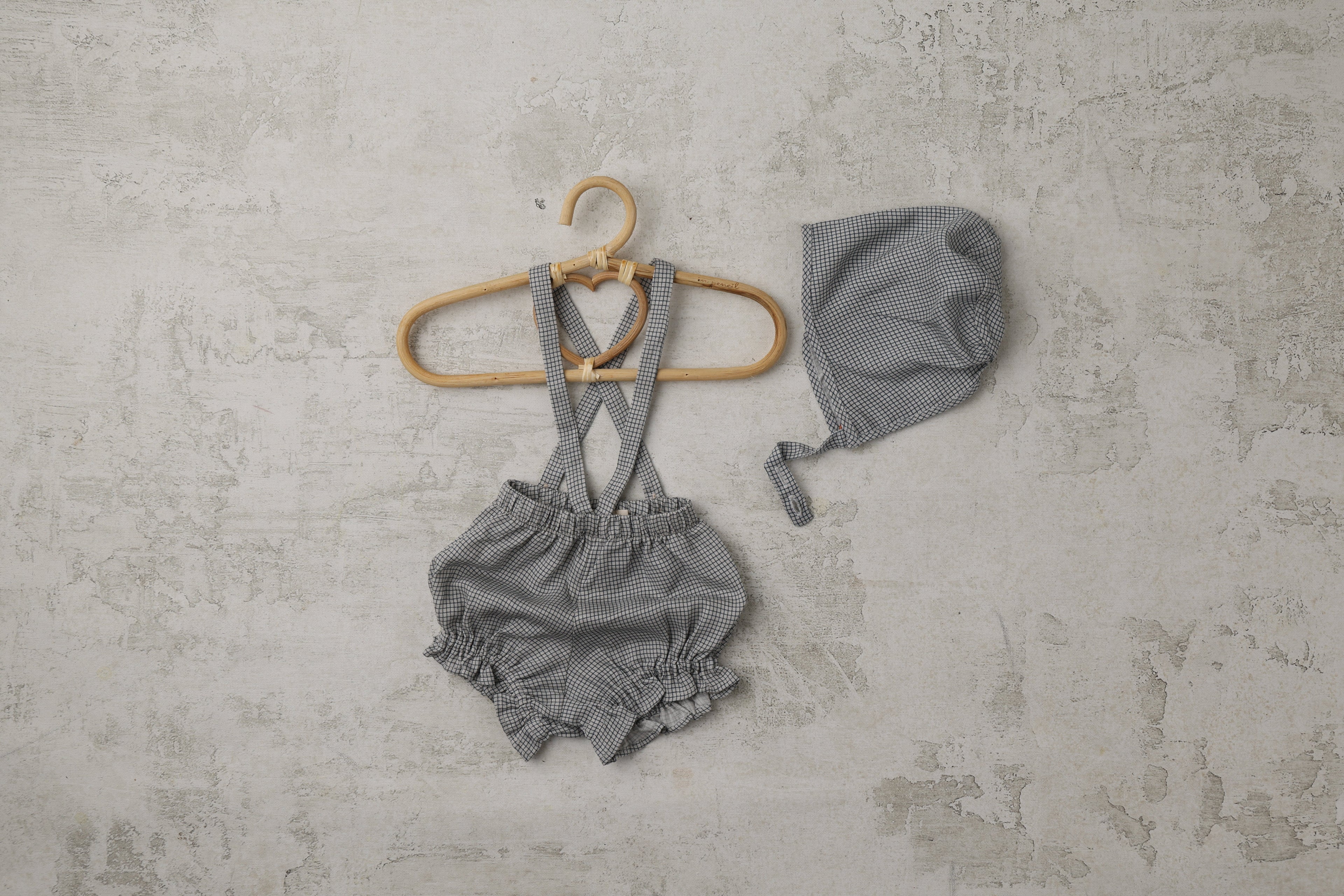 Baby Suspender in Ink Checkered