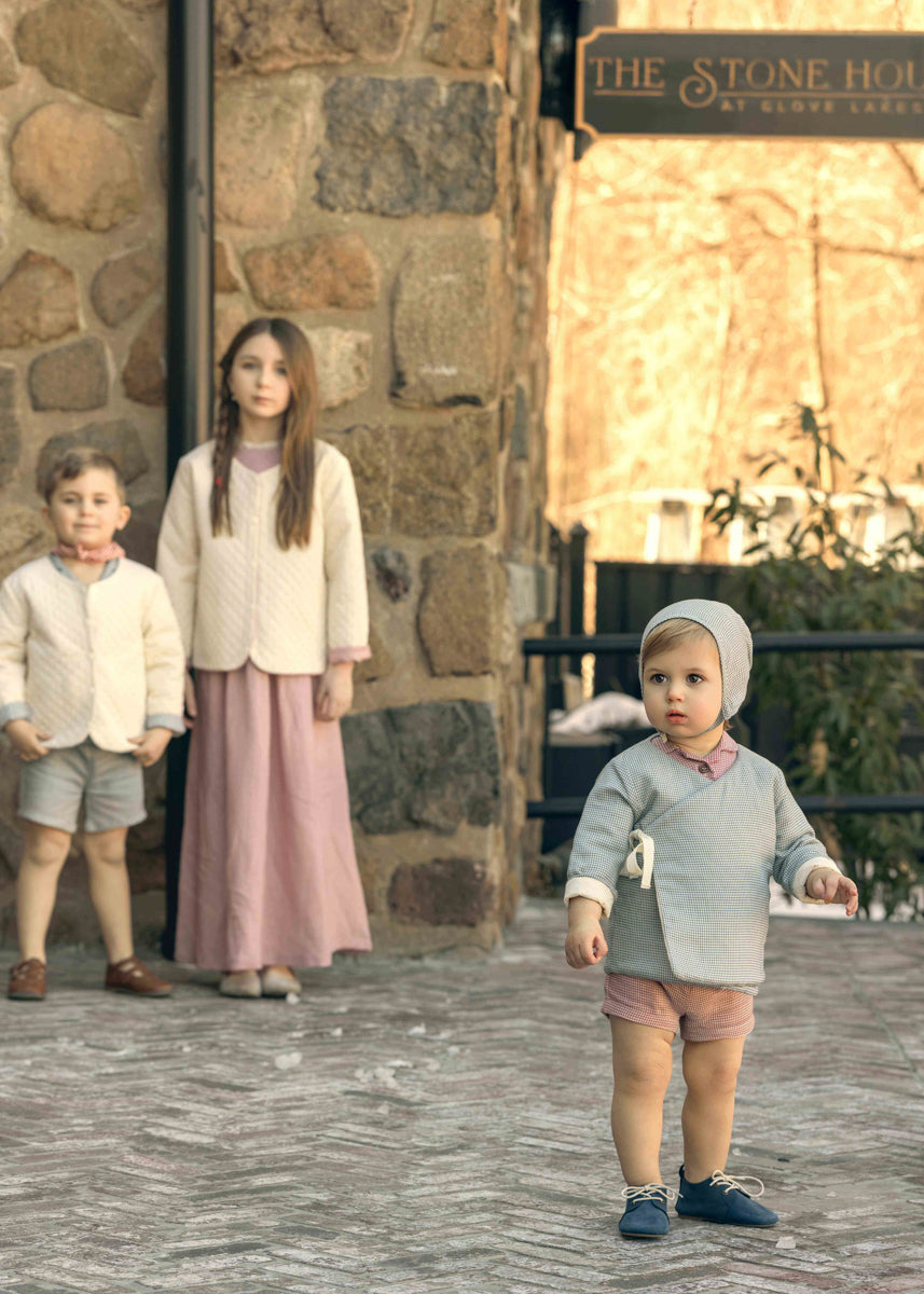 Wrap Jacket in Ink Checkered